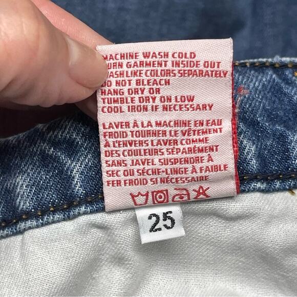 Revice Super 80s High Rise Button Fly Distressed Straight Leg Rigid Jeans SZ 25 - Picture 14 of 15